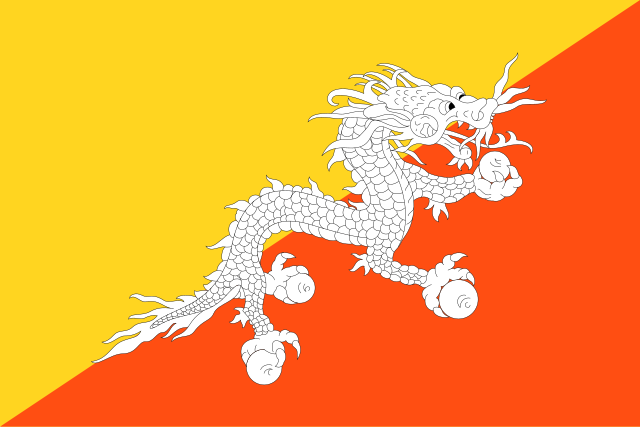 Drapeau : Bhoutan