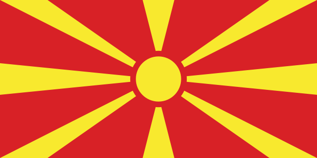 Drapeau : Macédoine du Nord