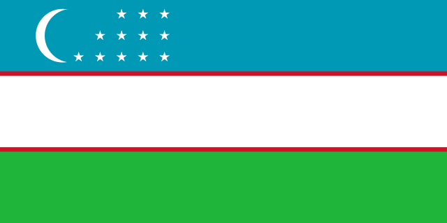 Drapeau : Ouzbékistan