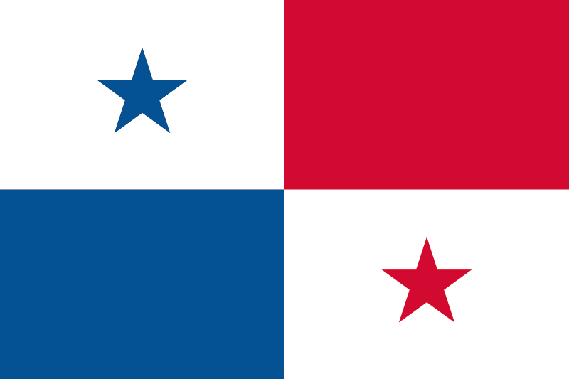 Maan Panama (PA) historiallinen lippu. Otettu käyttöön vuonna 1925.