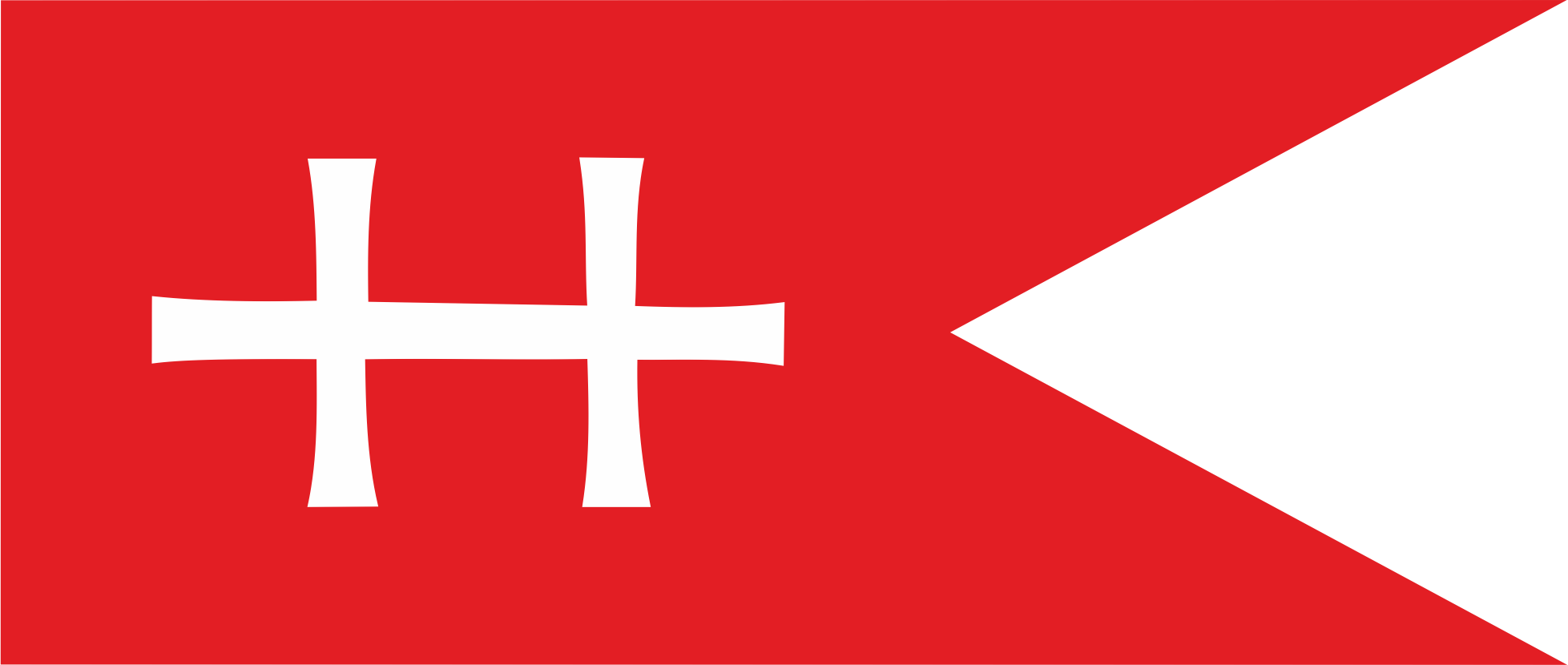 Maan Slovakia (SK) historiallinen lippu. Otettu käyttöön vuonna 825.